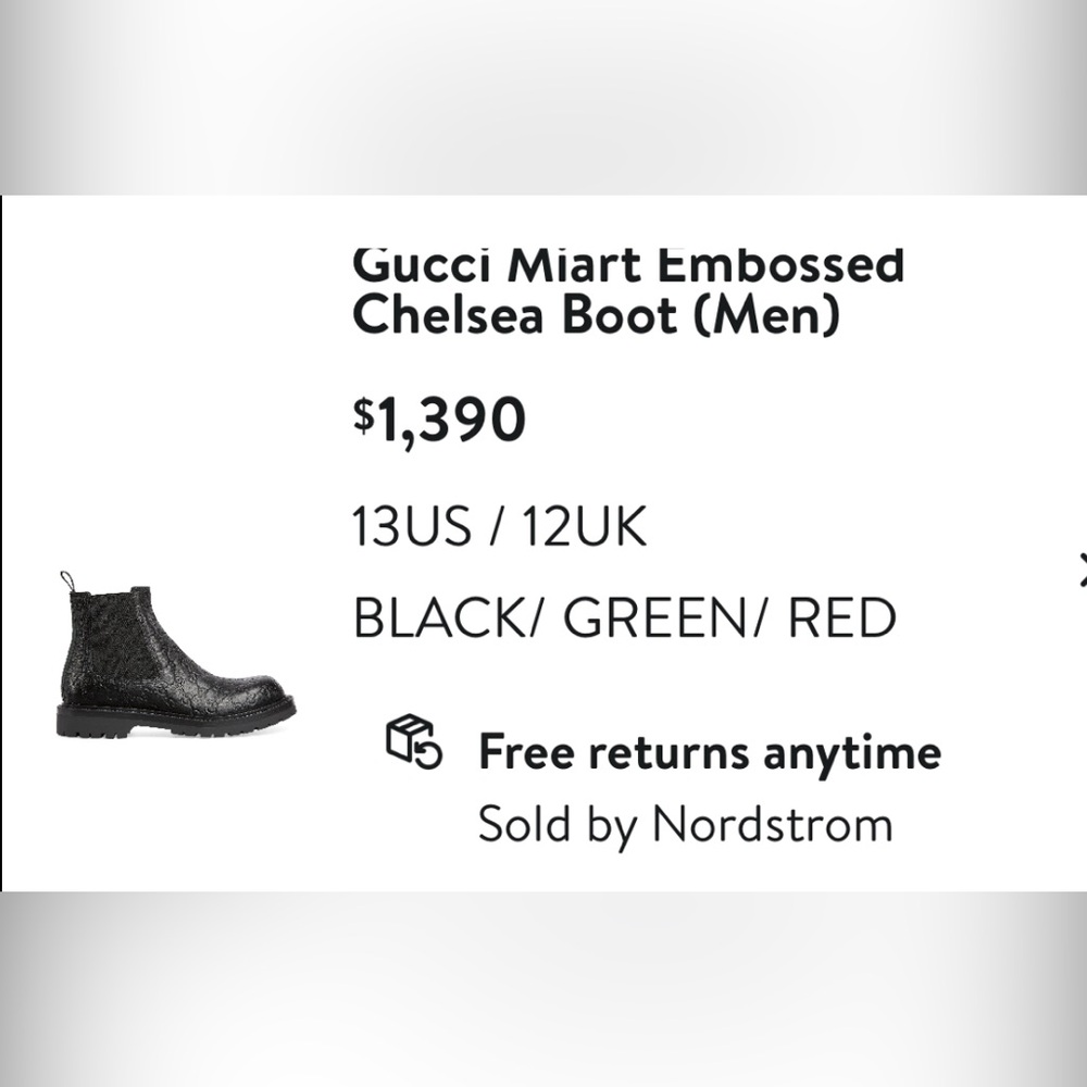 🔥1 WEEK SALE Gucci
Men's Miart GG Leather Lug Sole Chelsea Boots - Picture 3 of 7